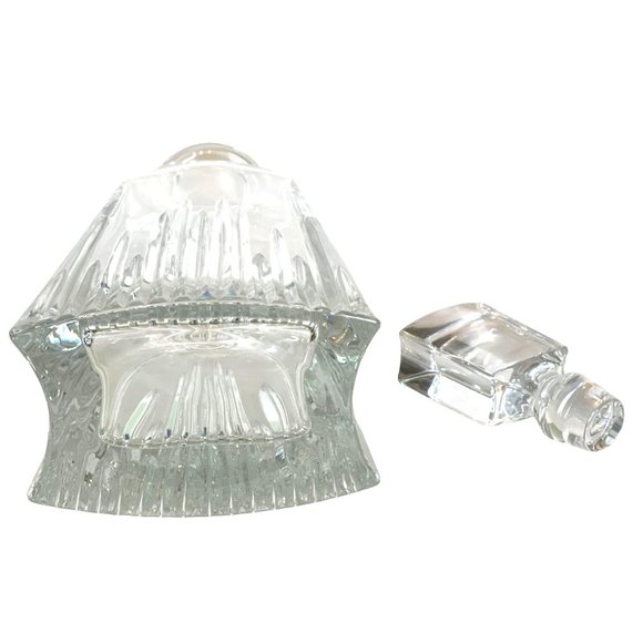 Crystal Liquor Decanter and Stopper Vintage Glass 12" x 4.5" 24 oz - Picture 9 of 9
